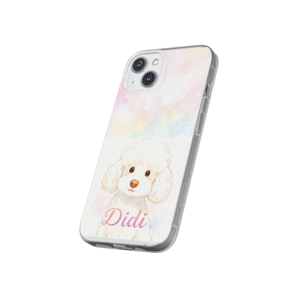 Personalized Pet Flexi Case, Cute Pet Phone Cover, Custom Pet Name Case, Colorful Animal Design, Gift for Pet Lovers